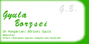 gyula borzsei business card